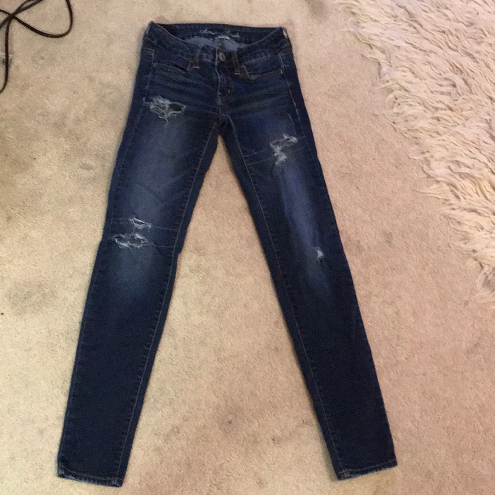 Destroyed American eagle jeans